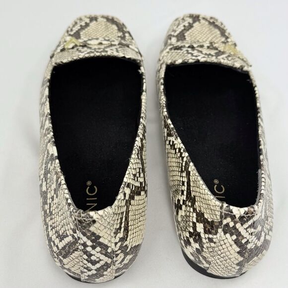 Vionic HAYES Cream Brown Snakeskin Print Slip On Orthotic Driving Loafers - Picture 12 of 16